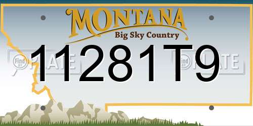11281T9 Montana License Plate