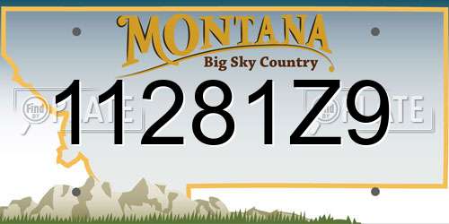 11281Z9 Montana License Plate