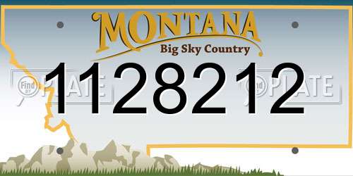 1128212 Montana License Plate