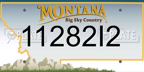 11282I2 Montana License Plate