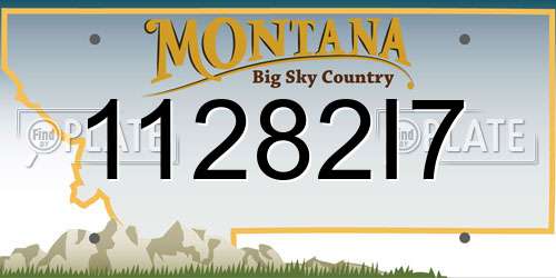 11282I7 Montana License Plate