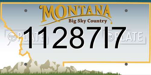 11287I7 Montana License Plate