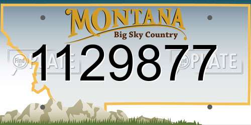 1129877 Montana License Plate