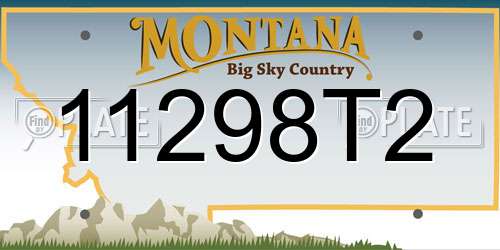 11298T2 Montana License Plate