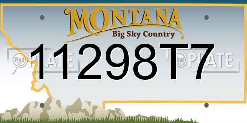 11298T7 Montana License Plate