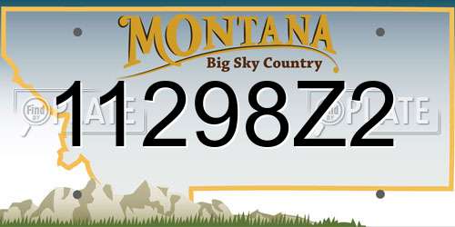 11298Z2 Montana License Plate