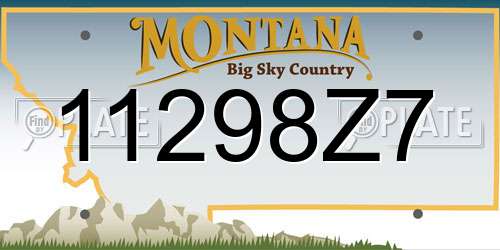 11298Z7 Montana License Plate