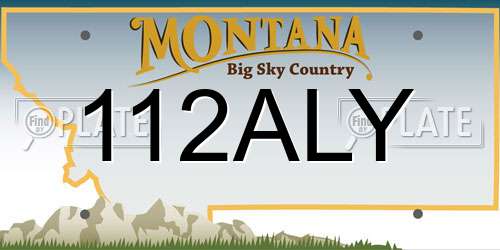 112ALY Montana License Plate