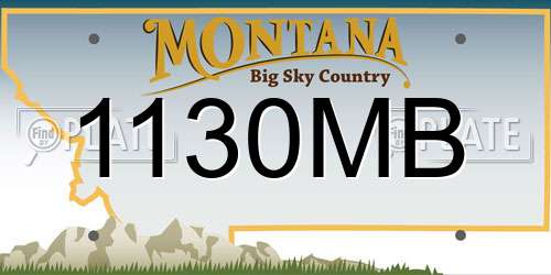 1130MB Montana License Plate