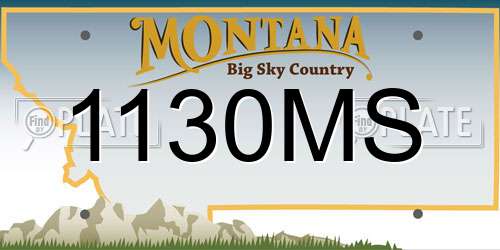 1130MS Montana License Plate