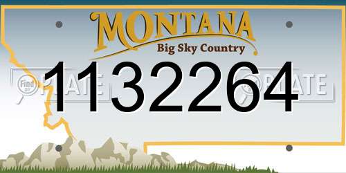 1132264 Montana License Plate