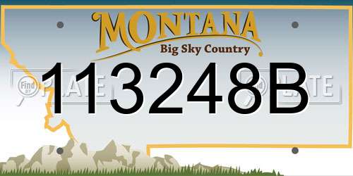 113248B Montana License Plate