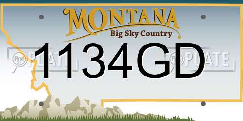 1134GD Montana License Plate