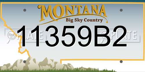 11359B2 Montana License Plate
