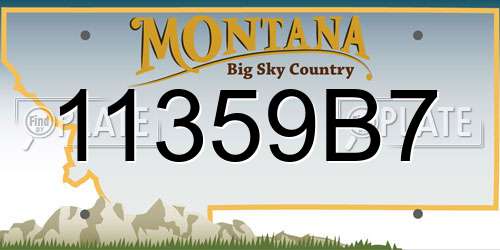 11359B7 Montana License Plate