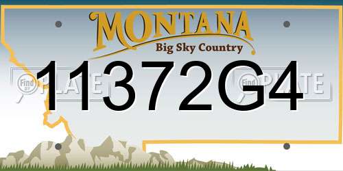 11372G4 Montana License Plate