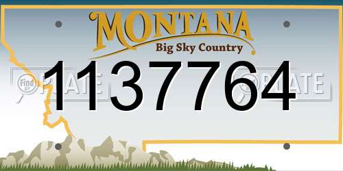 1137764 Montana License Plate