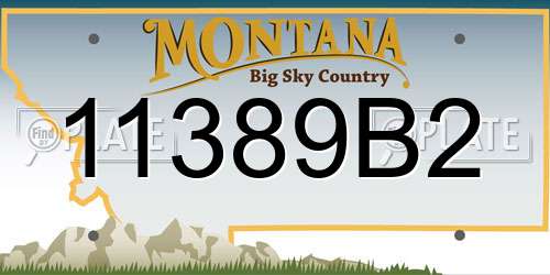 11389B2 Montana License Plate