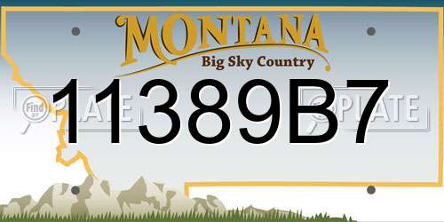 11389B7 Montana License Plate