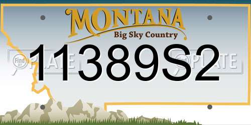 11389S2 Montana License Plate