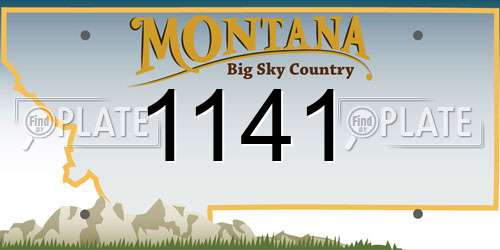 1141 Montana License Plate