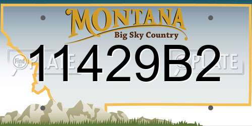 11429B2 Montana License Plate