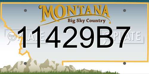 11429B7 Montana License Plate