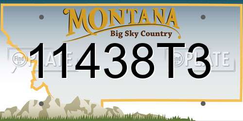 11438T3 Montana License Plate