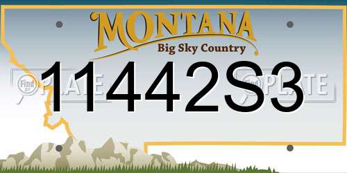 11442S3 Montana License Plate