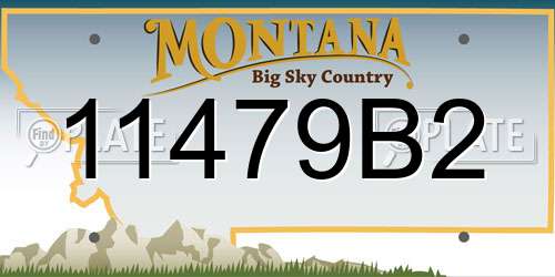 11479B2 Montana License Plate