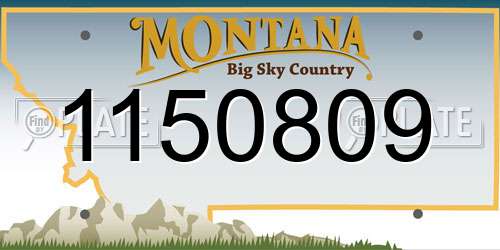 1150809 Montana License Plate
