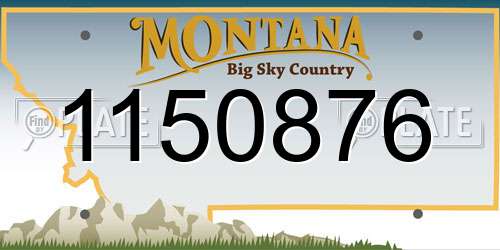 1150876 Montana License Plate