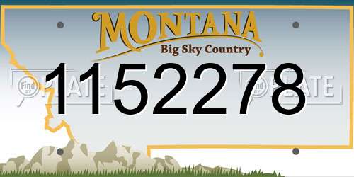 1152278 Montana License Plate