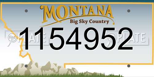 1154952 Montana License Plate