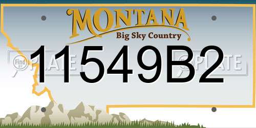 11549B2 Montana License Plate