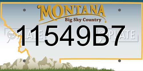 11549B7 Montana License Plate