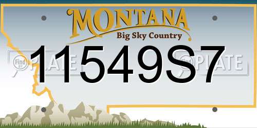 11549S7 Montana License Plate