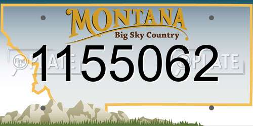 1155062 Montana License Plate
