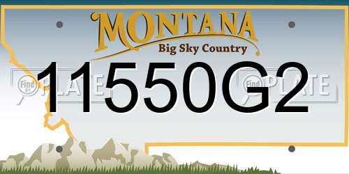 11550G2 Montana License Plate