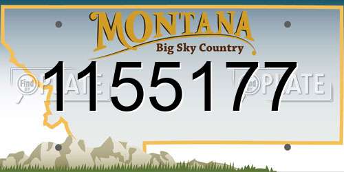 1155177 Montana License Plate