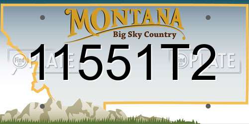 11551T2 Montana License Plate