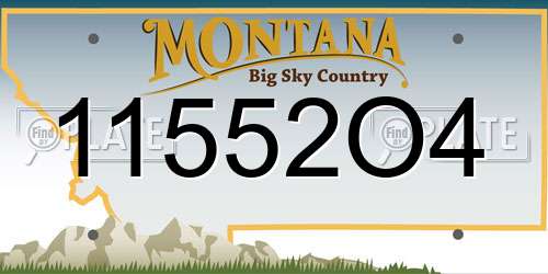 11552O4 Montana License Plate