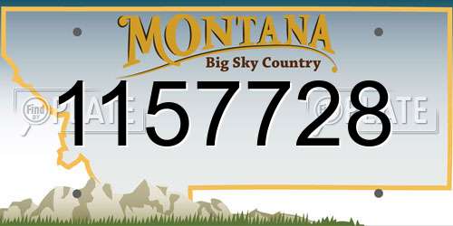 1157728 Montana License Plate