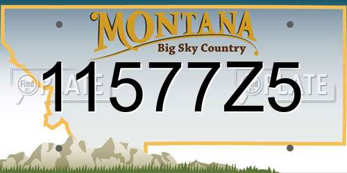 11577Z5 Montana License Plate
