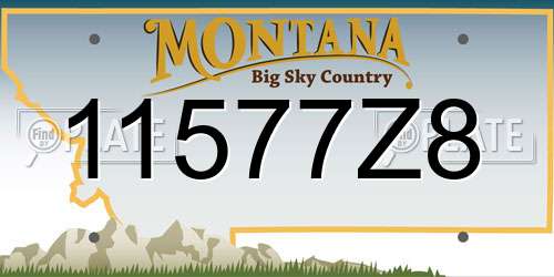 11577Z8 Montana License Plate