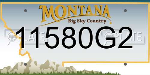 11580G2 Montana License Plate