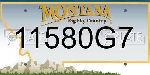 11580G7 Montana License Plate