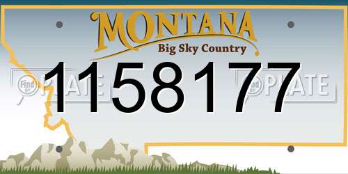 1158177 Montana License Plate