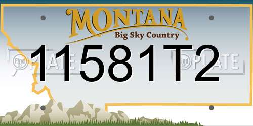 11581T2 Montana License Plate