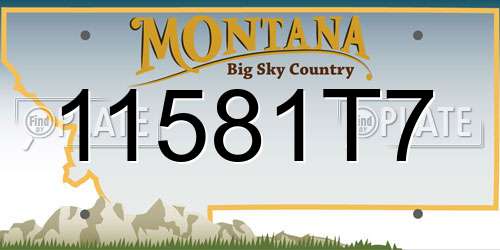 11581T7 Montana License Plate